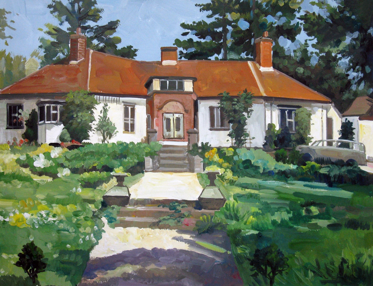 Landscape & Houses in Oil